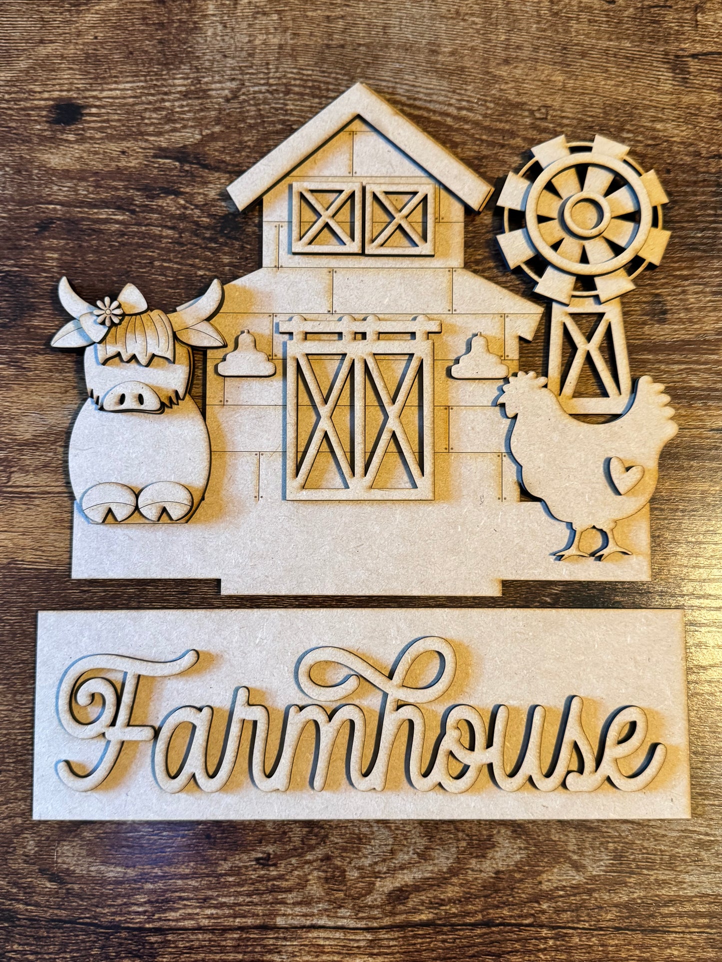 Farmhouse Barn Window Box Insert