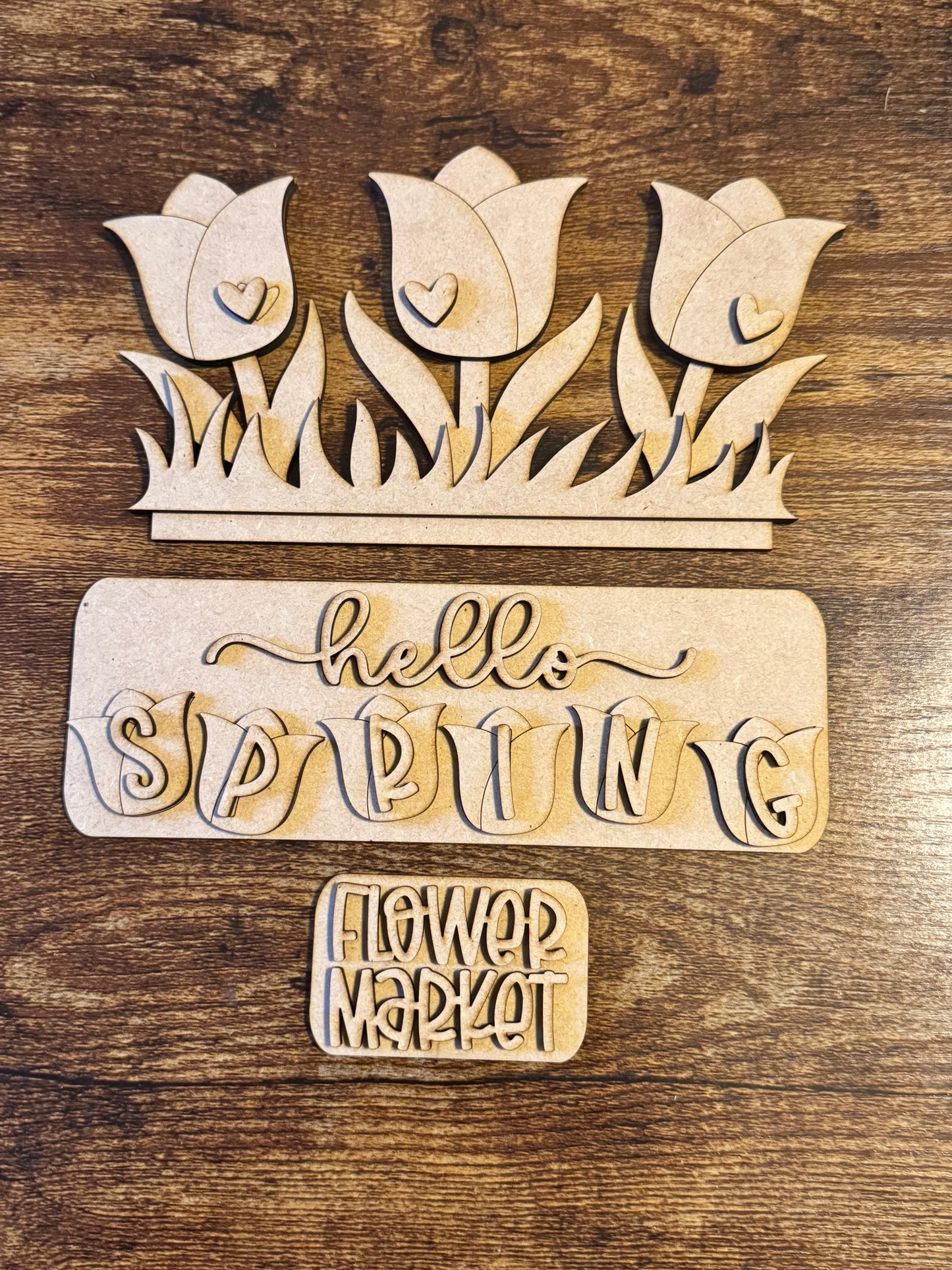 Hello Spring Tulips Truck Insert