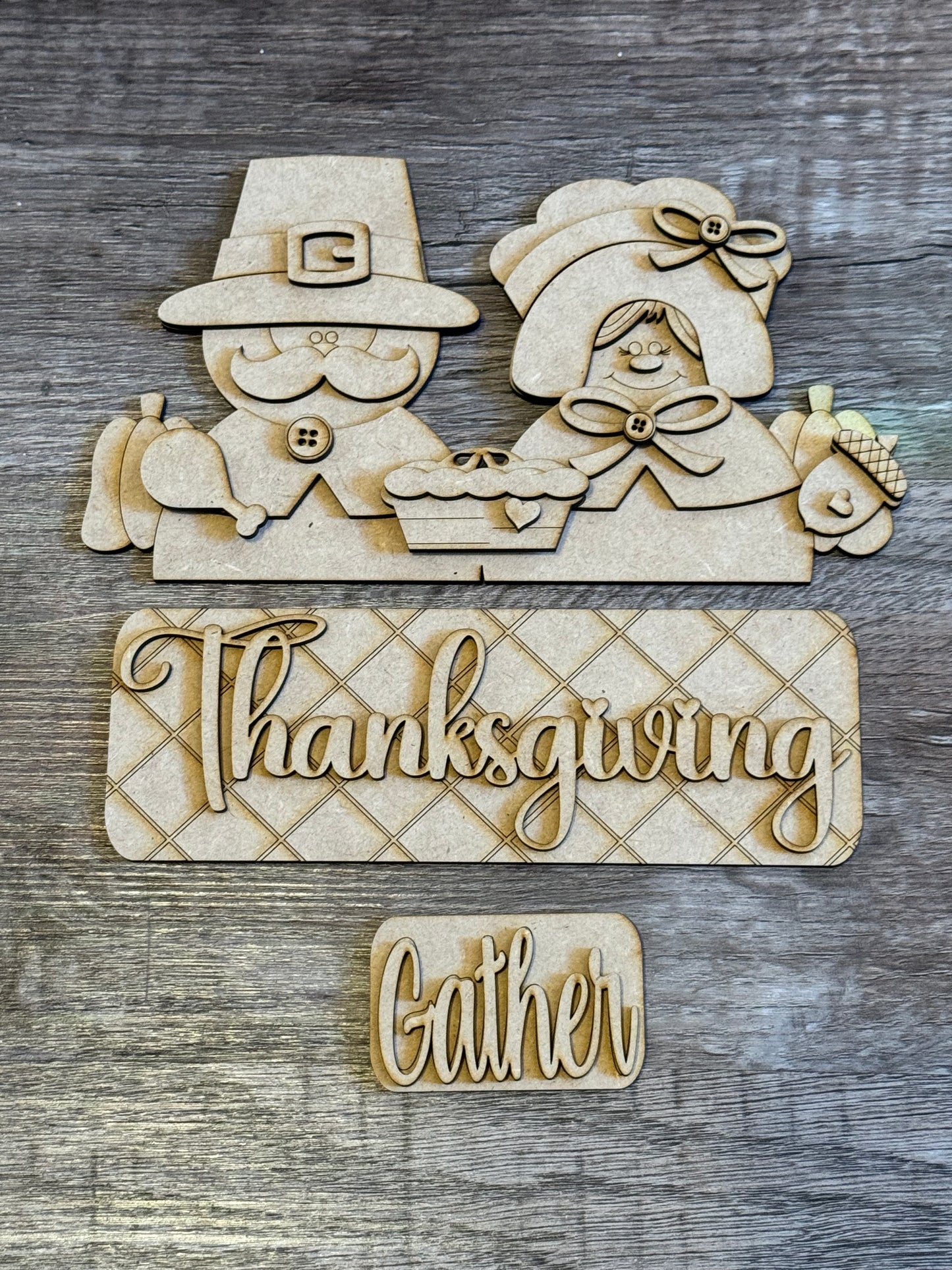 Thanksgiving Pilgrims Truck Insert