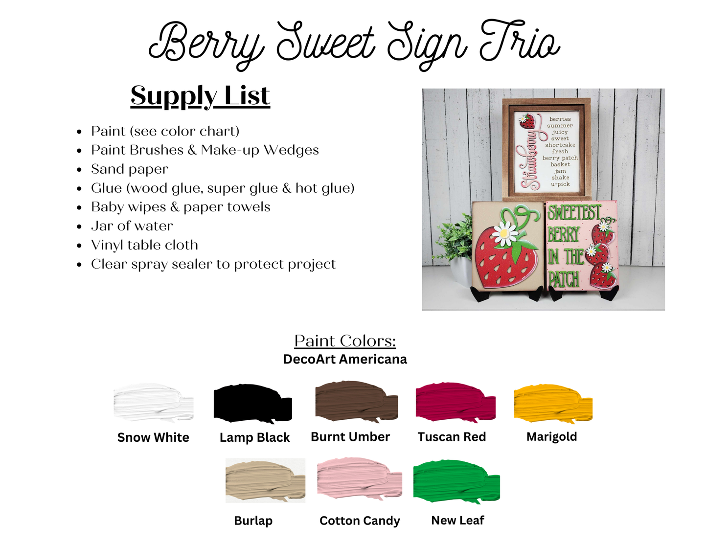 Berry Sweet Farmhouse Frame Inserts