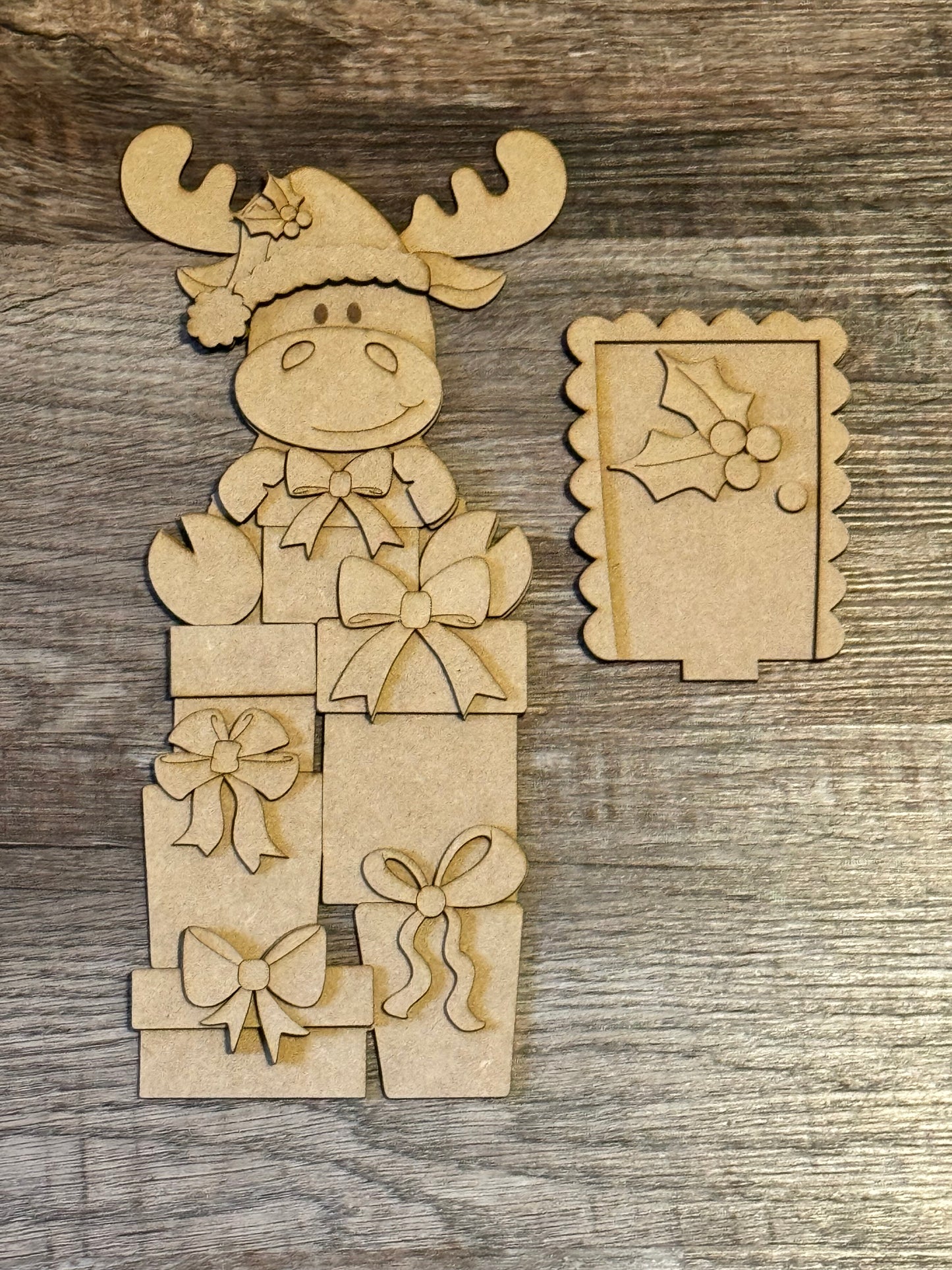 Christmas Moose Bird House Insert