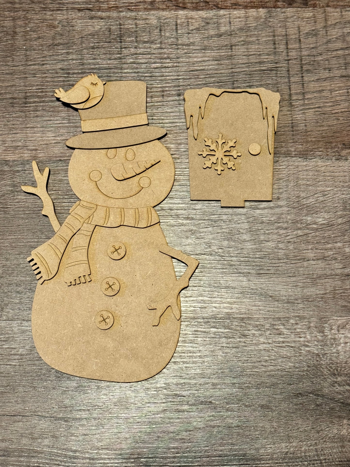 Snowman Bird House Insert