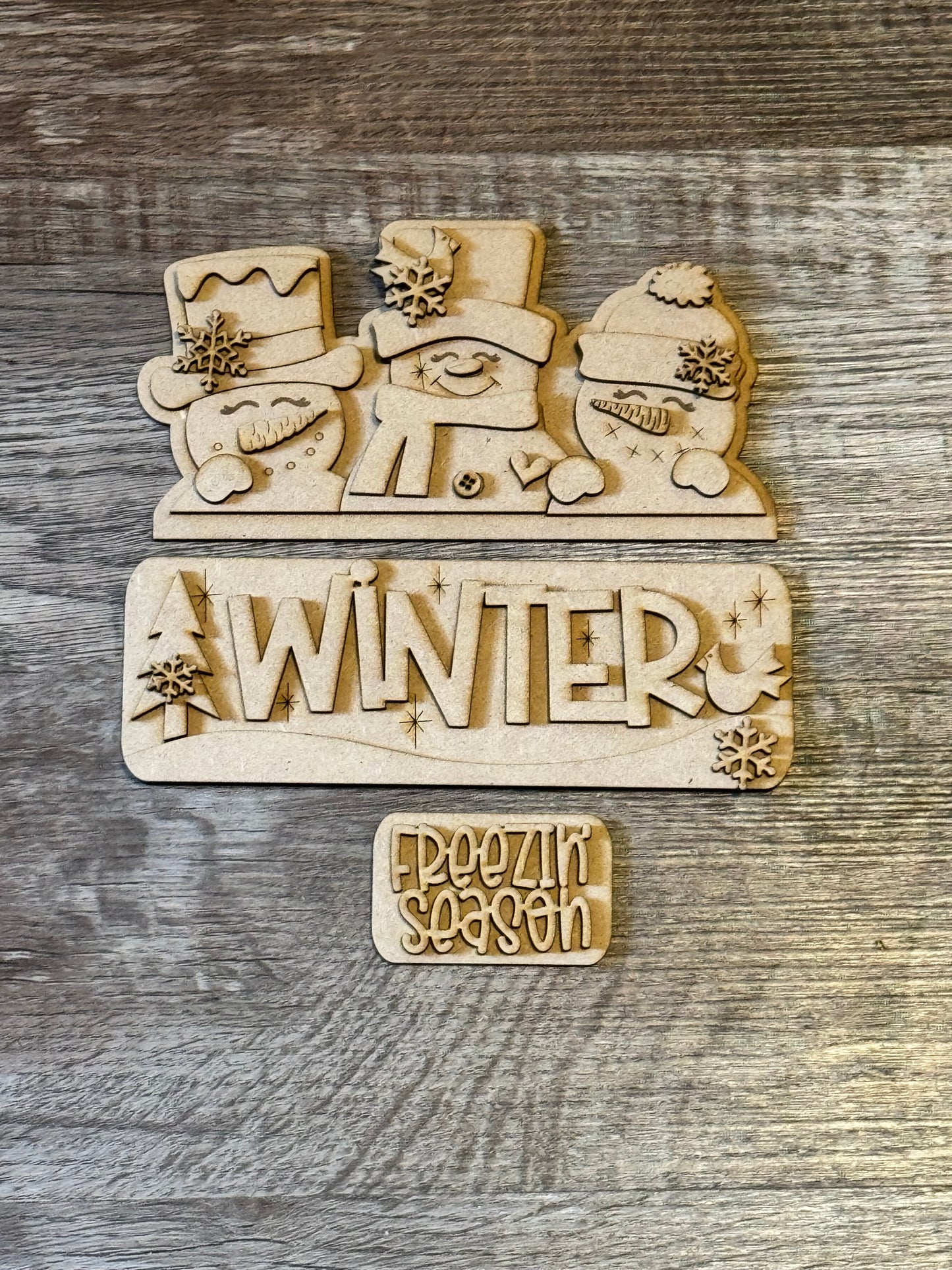 Snowman Trio Truck Insert