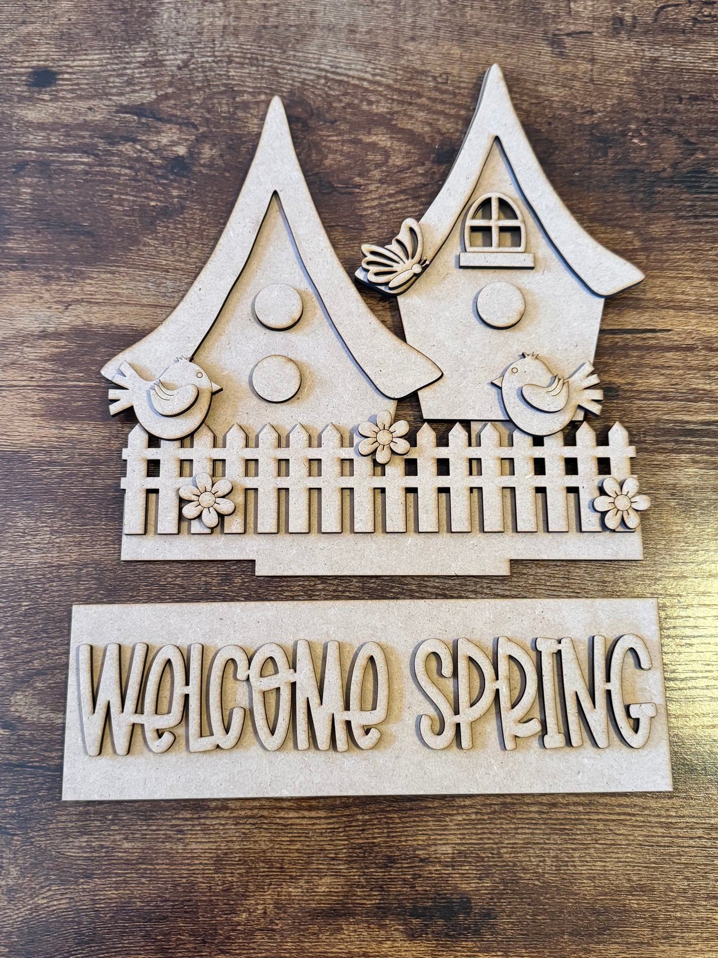 Welcome Spring Window Box Insert