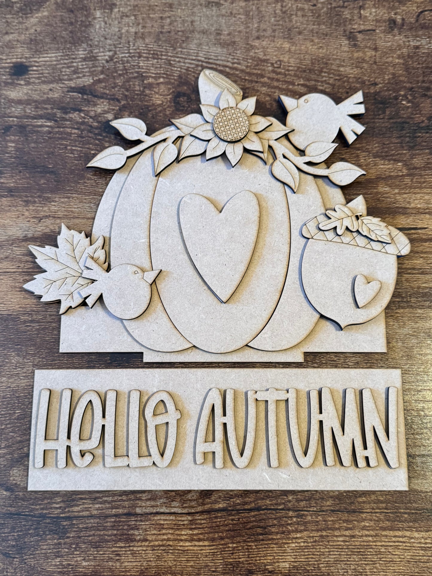 Hello Autumn Window Box Insert