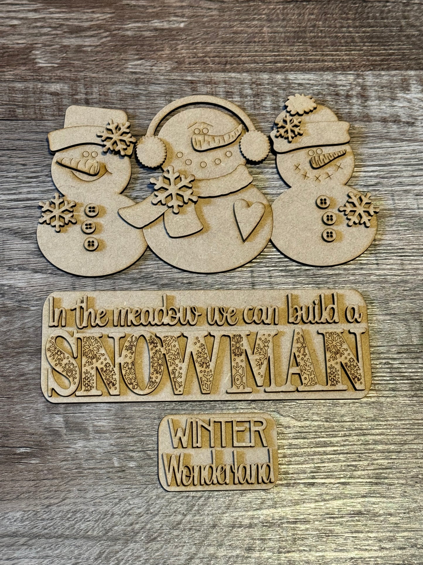 In The Meadow Snowmen Truck Insert