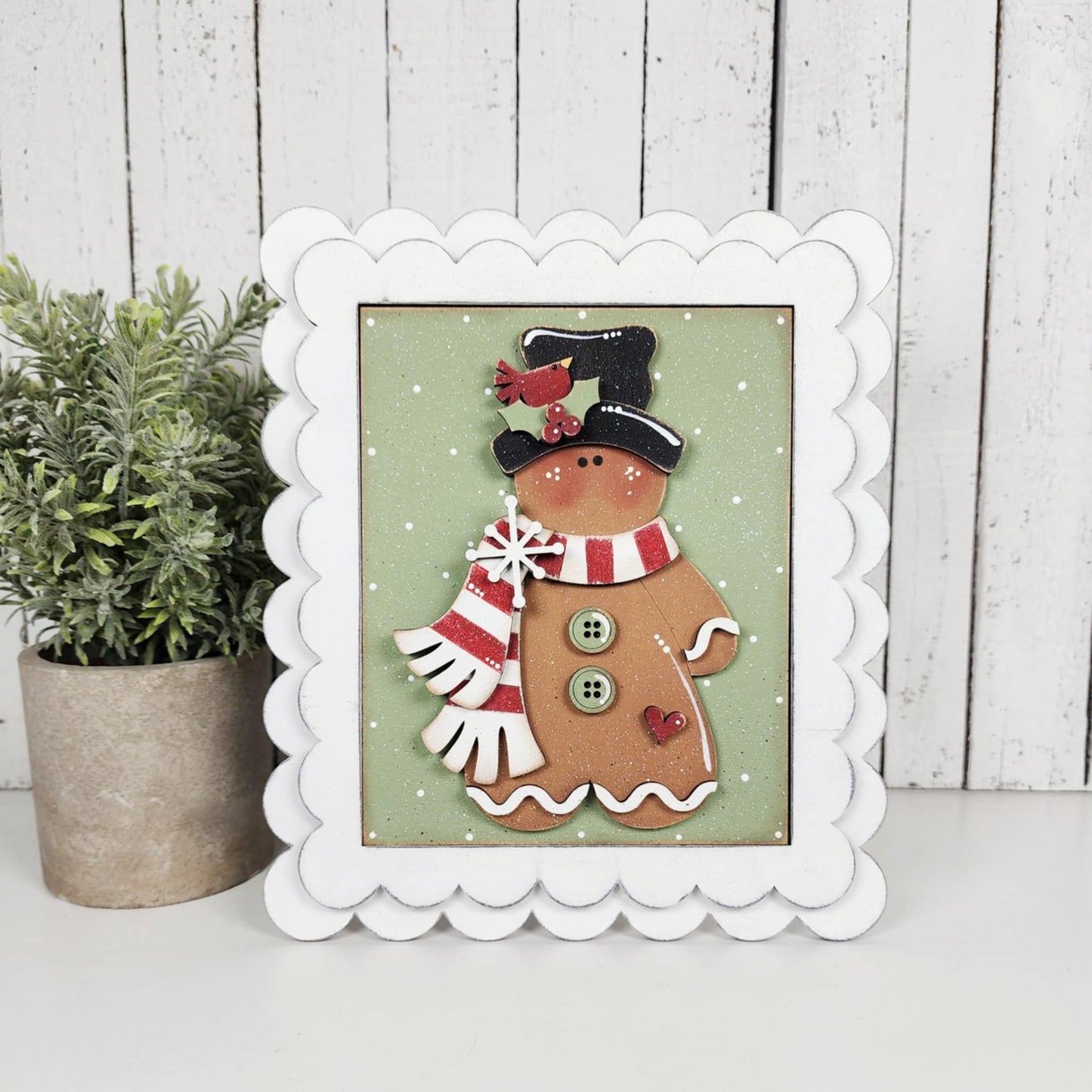 Victorian Gingerbread Christmas Farmhouse Frame Inserts