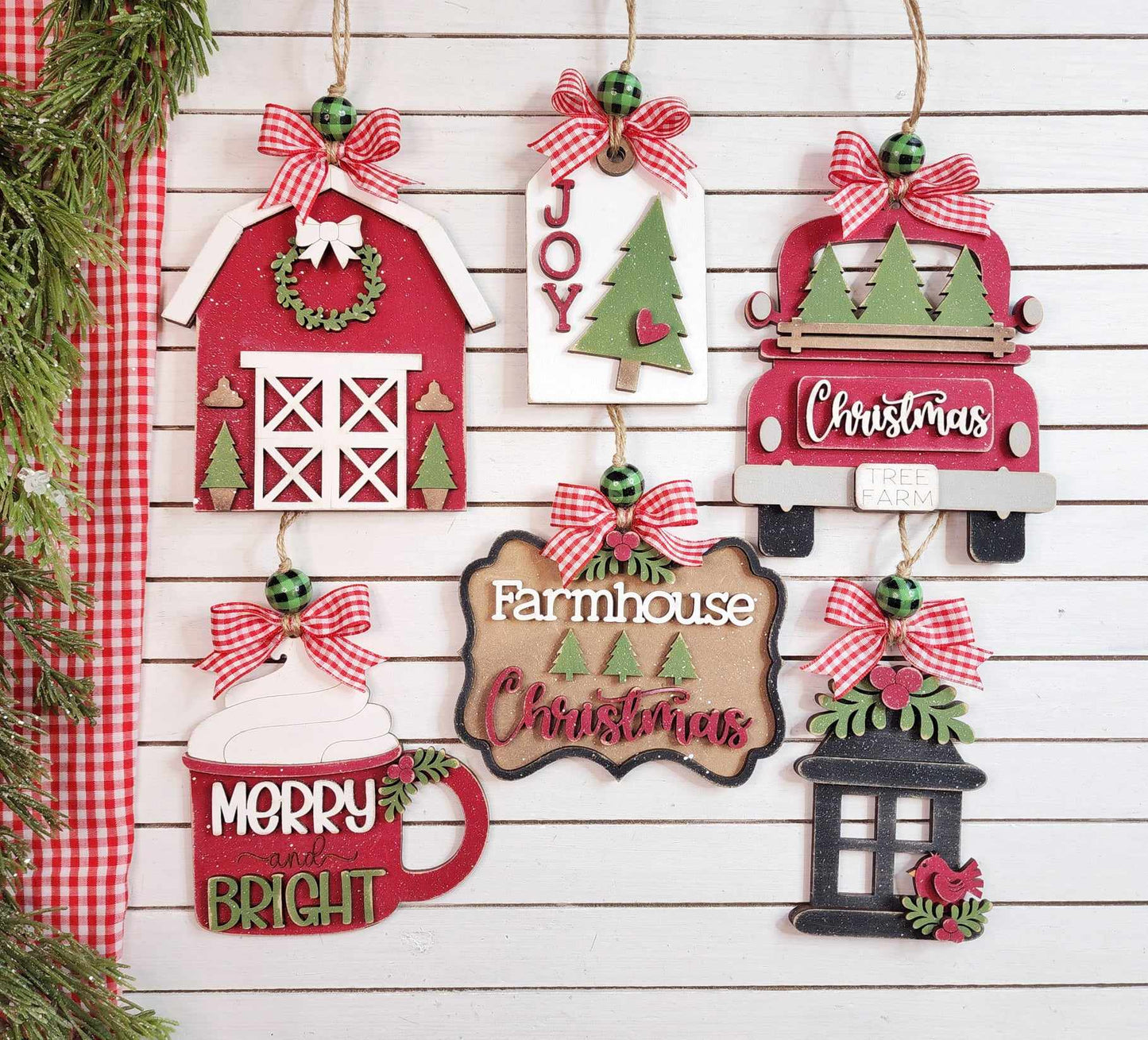 Country Christmas Tree Farm Ornaments