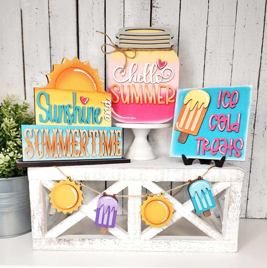 Summertime Tiered Tray Set