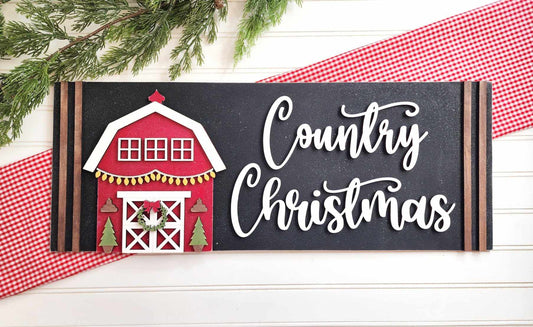 Country Christmas Tree Farm Mantle Sign