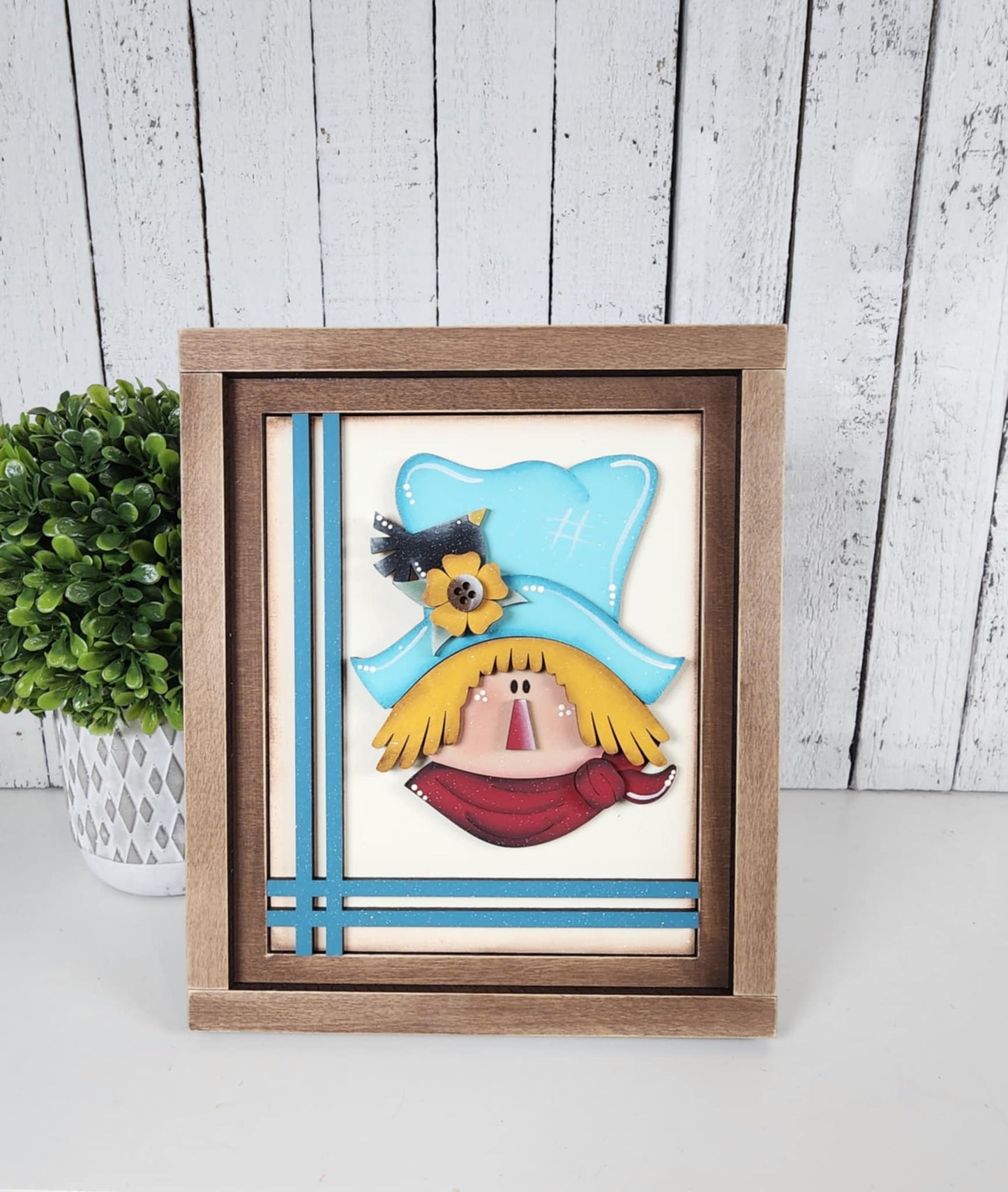 Autumn Scarecrow Farmhouse Frame Inserts