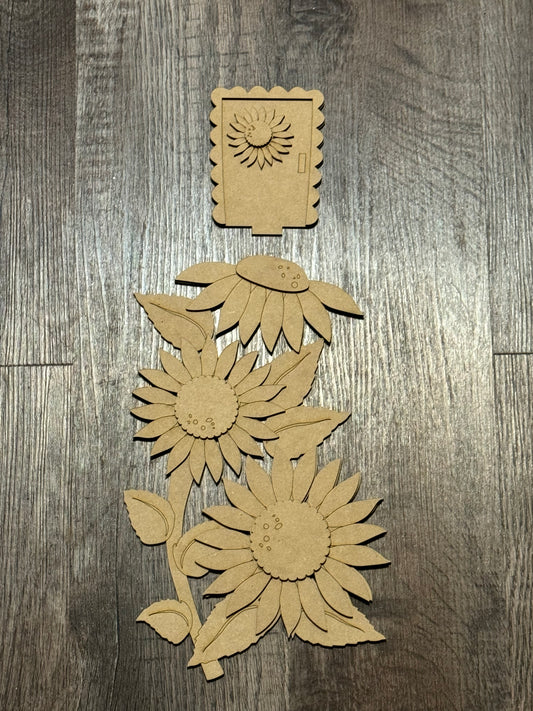 Sunflowers Bird House Insert
