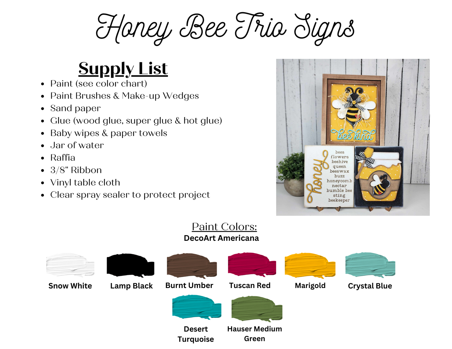 Hello Honey Farmhouse Frame Inserts