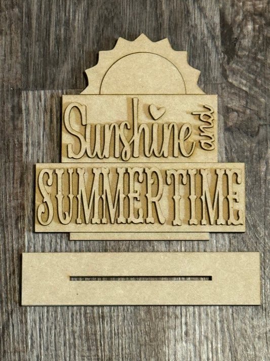 Sunshine and Summertime Word Block