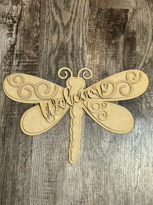 Dragonfly door hanger