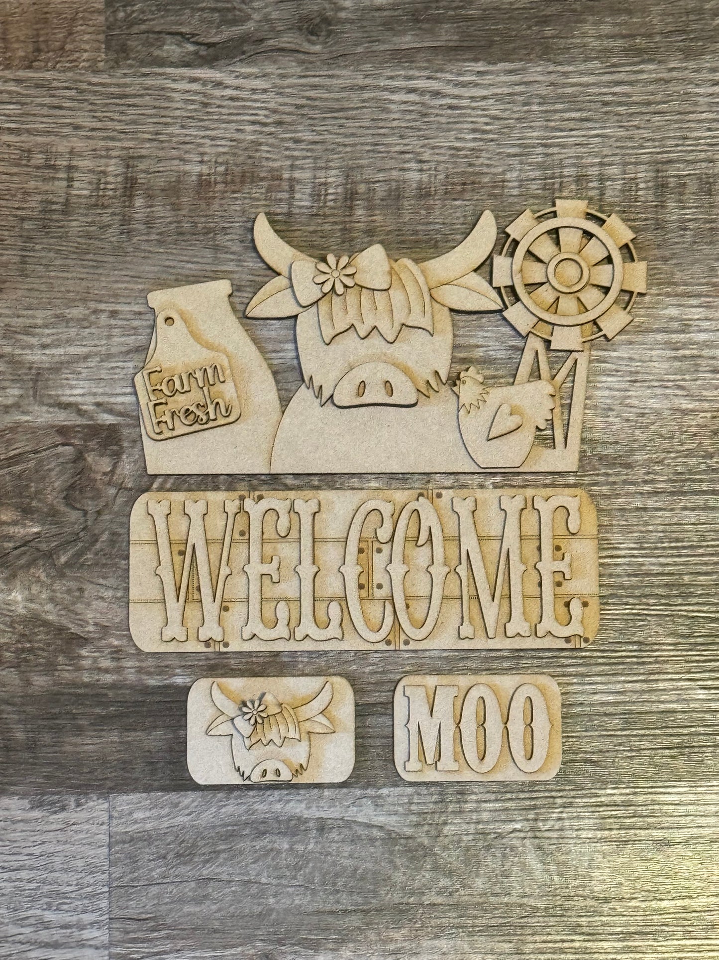 Welcome Cow Truck Insert