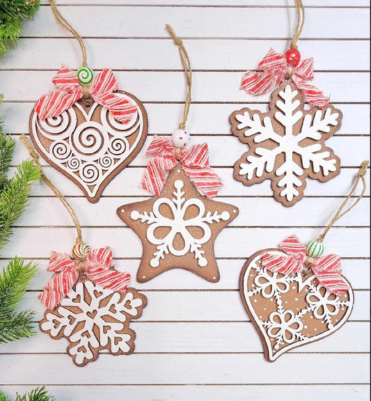 Gingerbread Christmas Cookie Set of 5