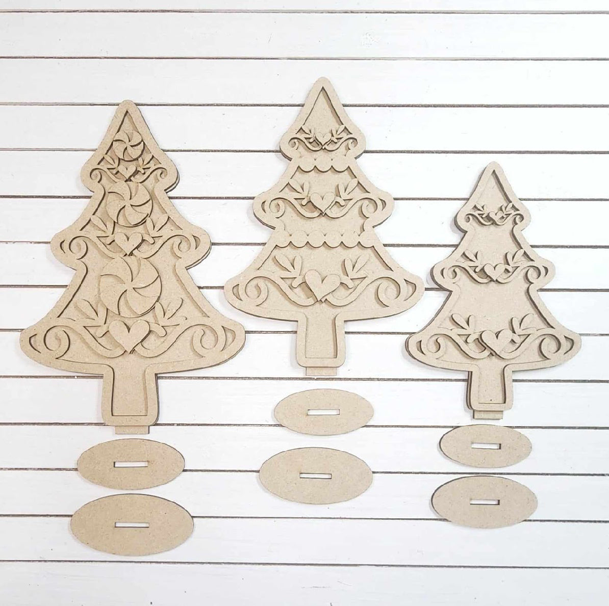 Gingerbread Christmas Tree Trio