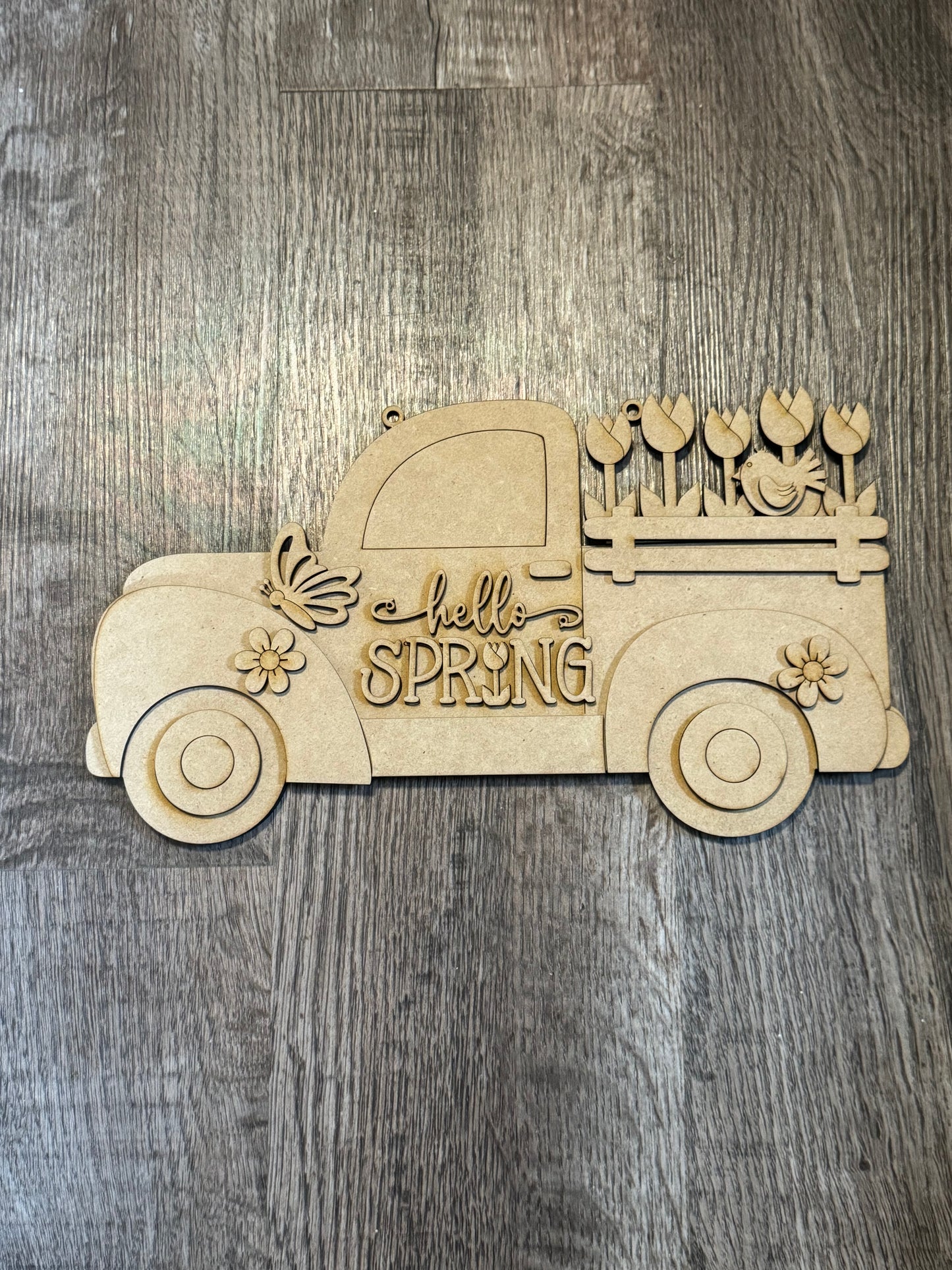 Hello Spring Truck Door Hanger