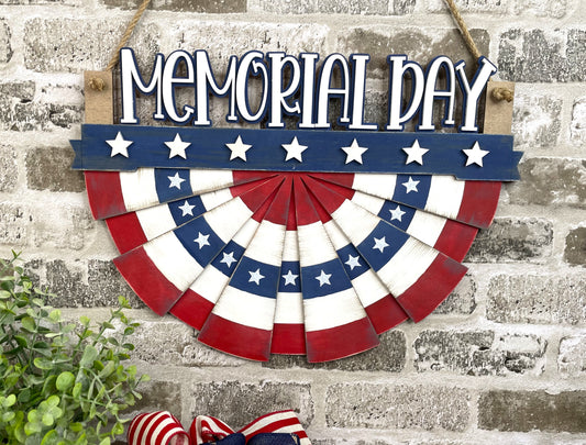 Memorial Day Insert for American Flag Bunting