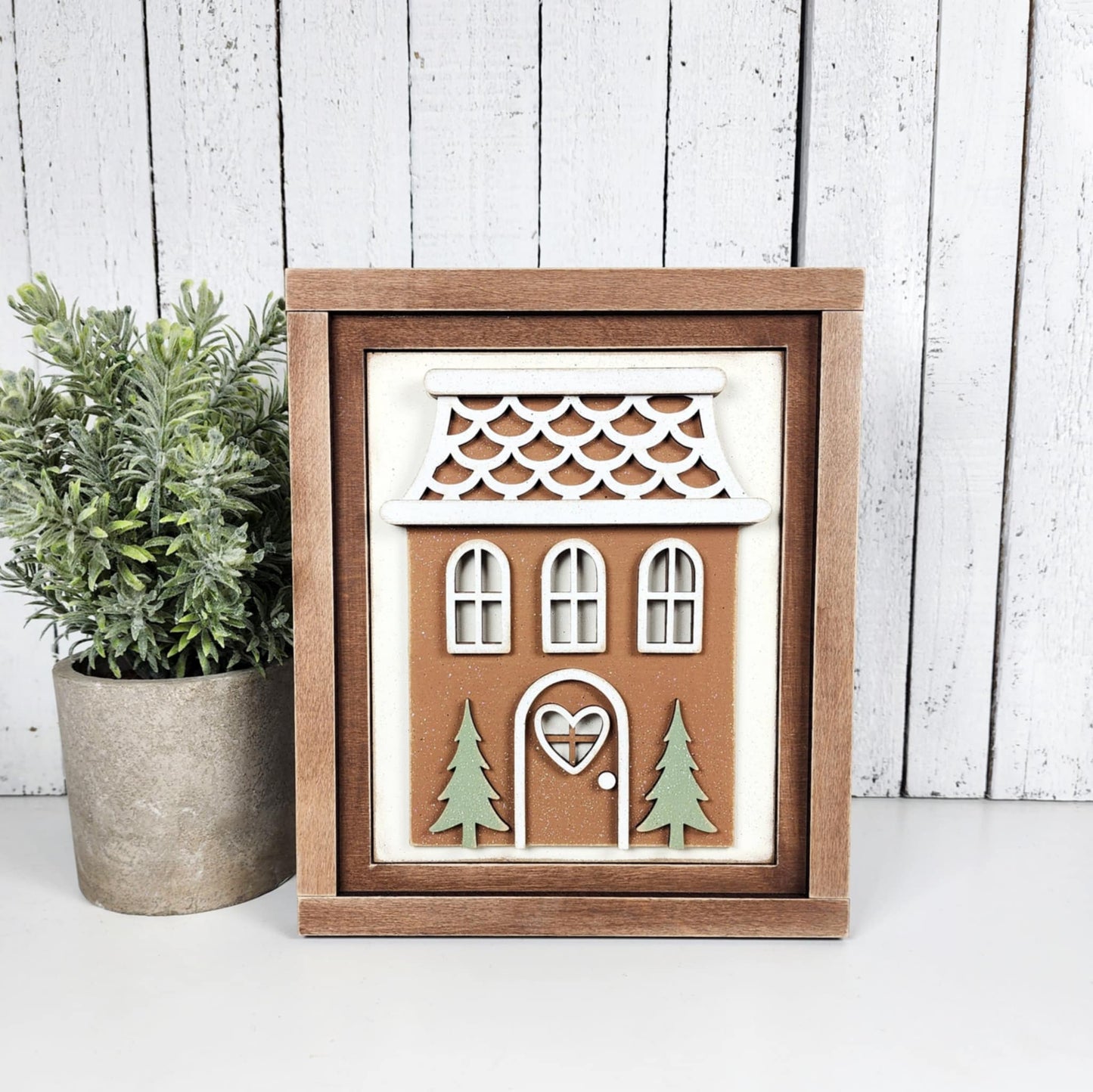 Victorian Gingerbread Christmas Farmhouse Frame Inserts