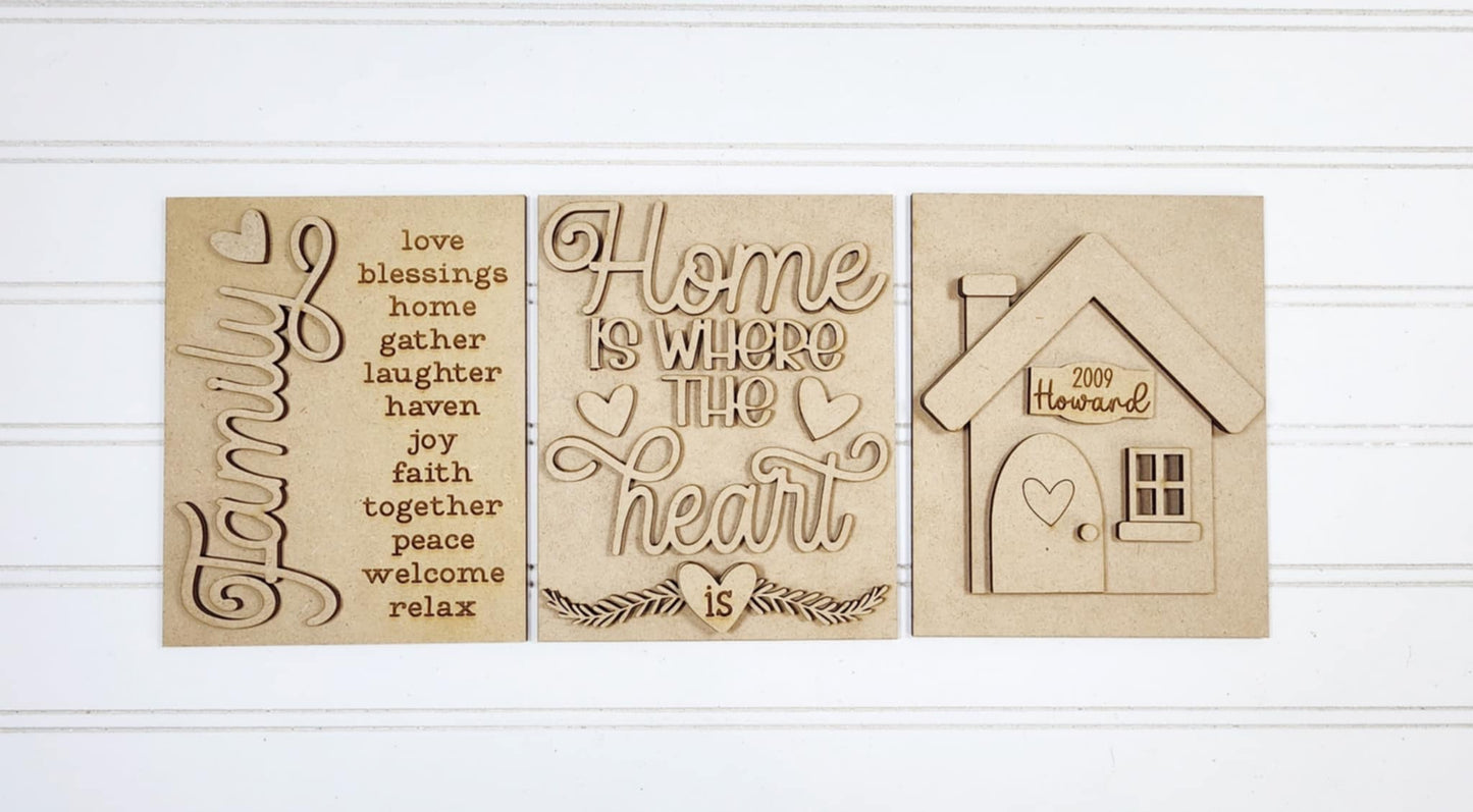 Family Home Farmhouse Frame Inserts